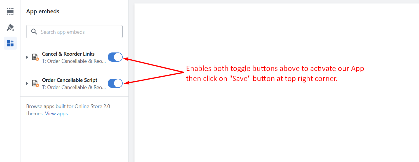 Enable App Embed